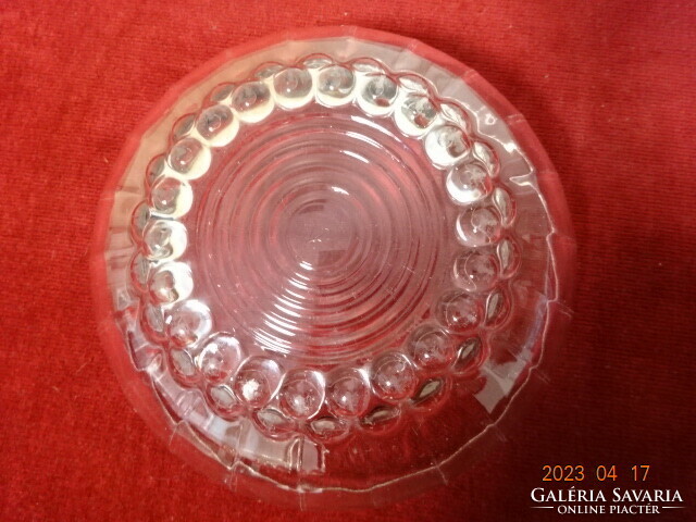 Glass bowl, diameter 17 cm, height 6.8 cm. Jokai.