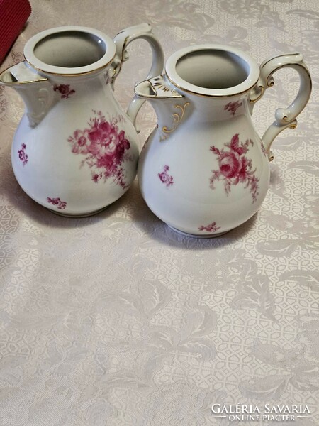 Hüttl tivadar floral porcelain pourers
