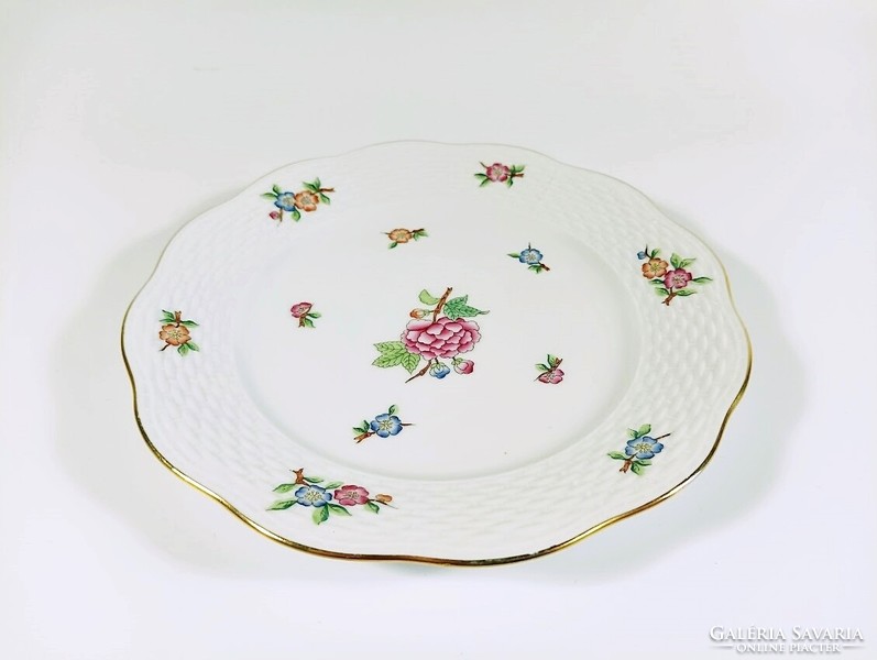 HERENDI, ETON MINTÁS 6 SZEMÉLYES DESSZERT SZETT (517; 1527), KÉZZEL FESTETT PORCELÁN HIBÁTLAN (J355)