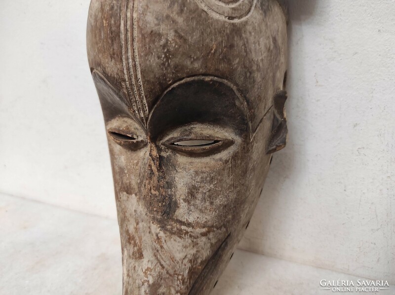 Antik afrikai maszk Fang népcsoport fa Gabon sérült leértékelt 915 Le dob 80 7282
