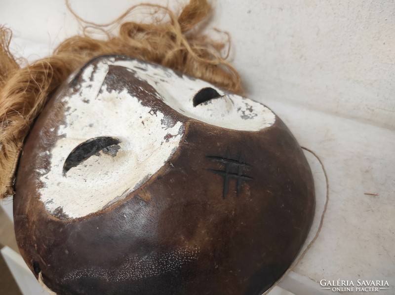 Antik afrikai fa maszk Lega népcsopoprt Kongó africká maska leértékelt 892 Le dob 80 7291