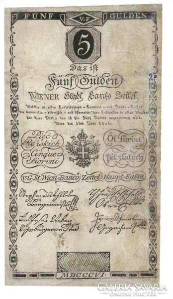 5 forint / gulden 1806 3.