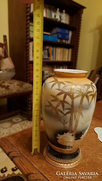 Leáraztam! EROZON japán mintás porcelán váza. Gazdagon aranyozott kézzel festett