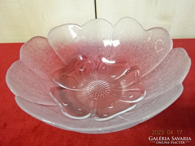 Compote glass bowl with wavy edges, diameter 22.5 cm. Jokai.