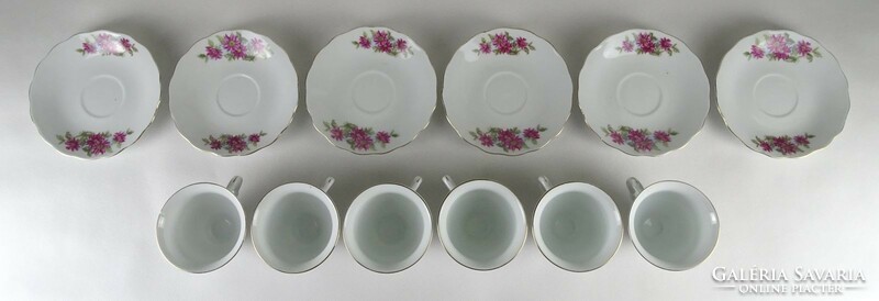 1M726 Chinese porcelain coffee or tea set for 6 people