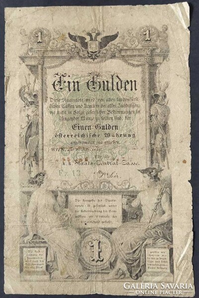 1 forint / gulden 1866 3. eredeti tartás