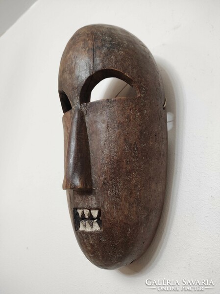 Antik afrikai fa maszk Lega népcsopoprt Kongó leértékelt 120 Le dob 300 6764