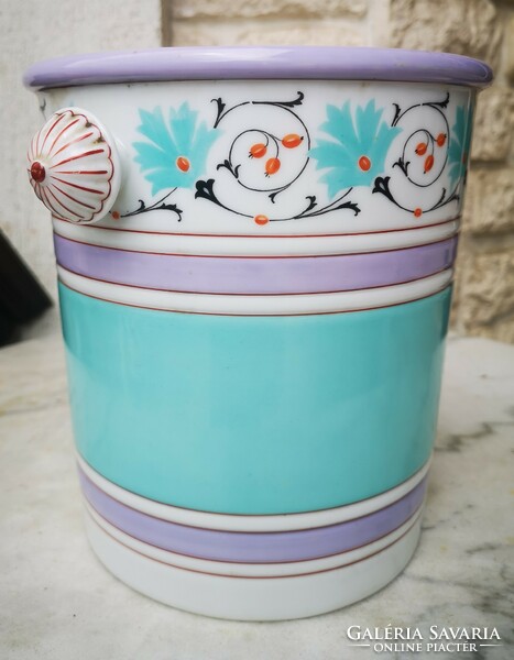 Antik vastag porcelán koma csésze koma ételes jellegű pezsgő vödör kaspó