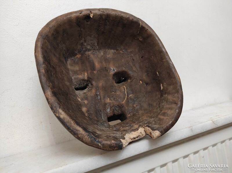 Antik afrikai patinás fa maszk Kongó africká maska sérült 73 Le dob 300 6743