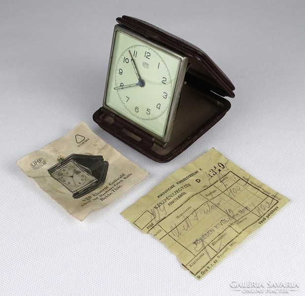 1M739 folding umf ruhla travel watch with papers 1955
