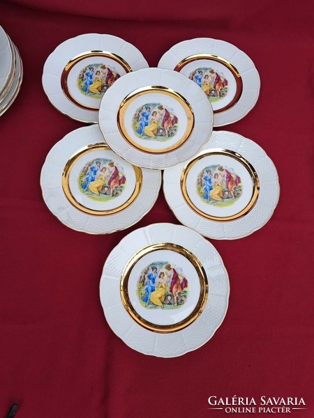 Beautiful thun scene 24-piece czechoslovakia dinnerware plate soup bowl scone serving