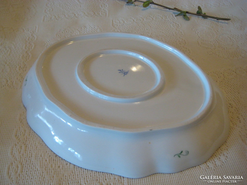 Herend, green Appony pattern, marked 1956, oval bowl 26.5 x 21 cm