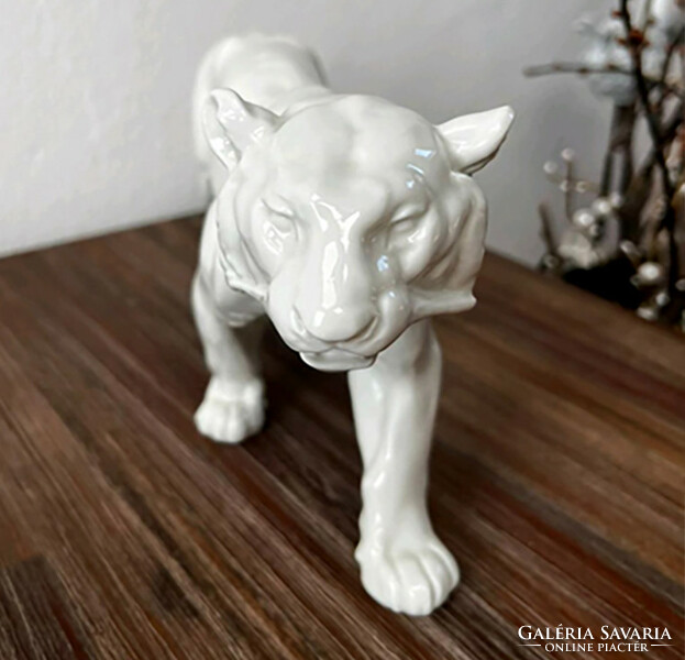 Art deco porcelain tiger - collector's item