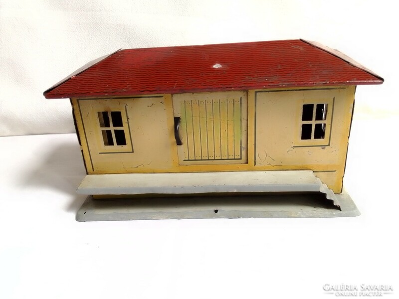 Antique old jdn 0 model railway station luggage warehouse annex building field table board game
