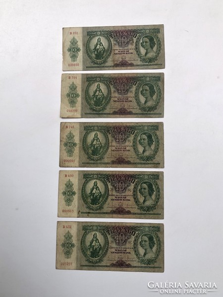 1936 10 Pengő 5 db-os lot