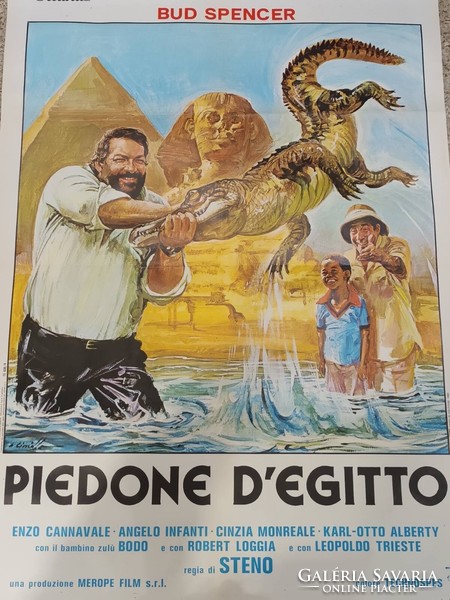 Bud Spencer Piedone Egyiptomban eredeti Olasz moziplakát