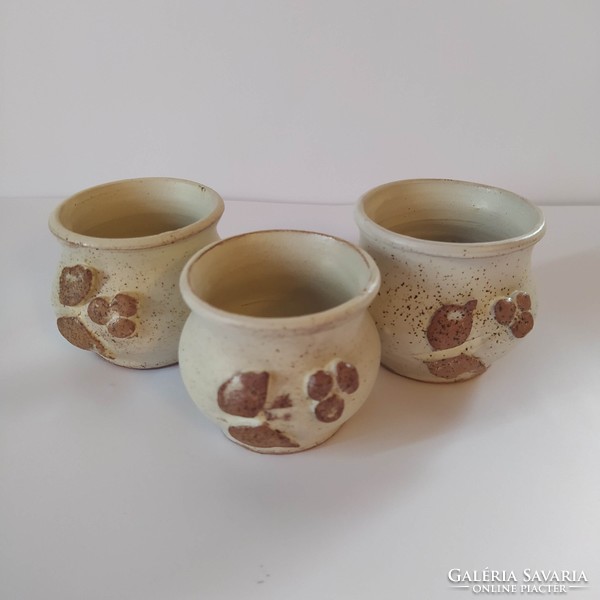 Mini flower decorated ceramic pot