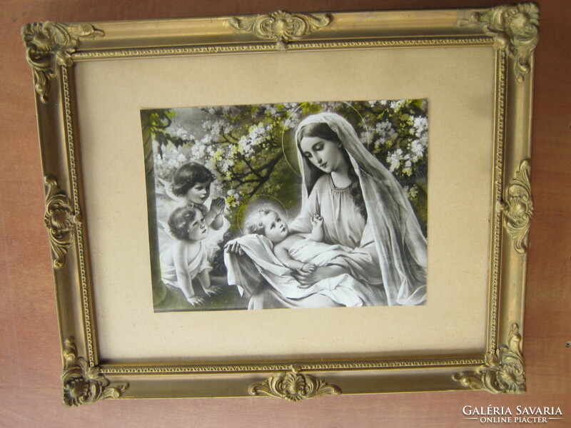 Old holy image blonde frame