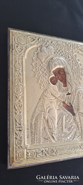 Silver orthodox icon