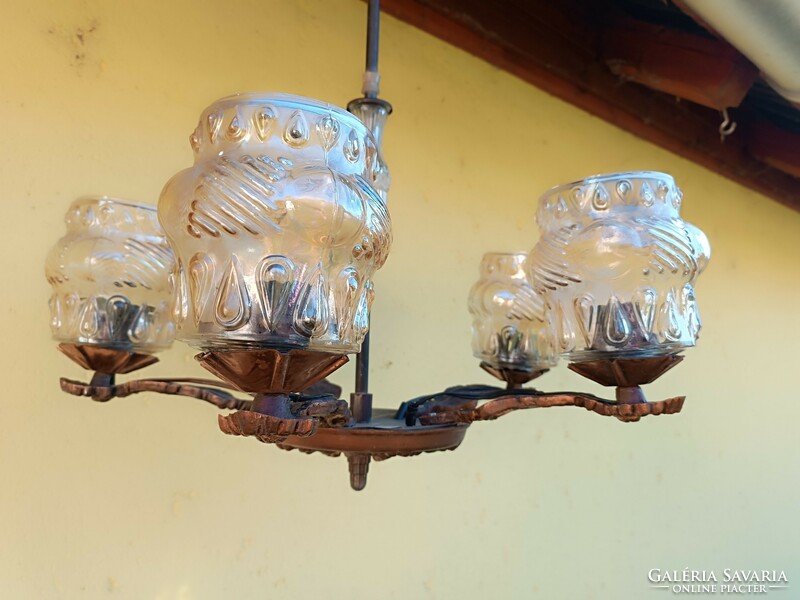 Retro copper chandelier