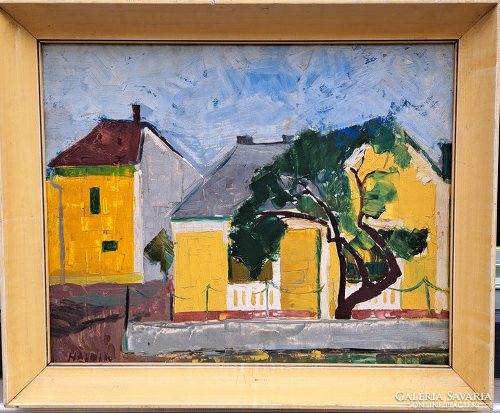 Hajdik Antal (1928-2010) : Házak ,Képcsarnokos