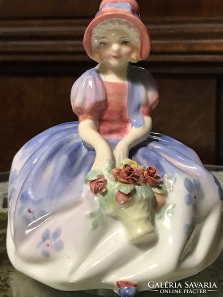 Royal dulton, monica, flawless, hand painted, marked, porcelain statue