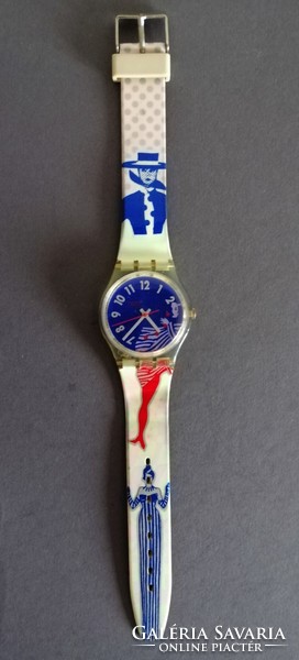 Swatch postmodern designer watch, designer Rene Gruau 1992