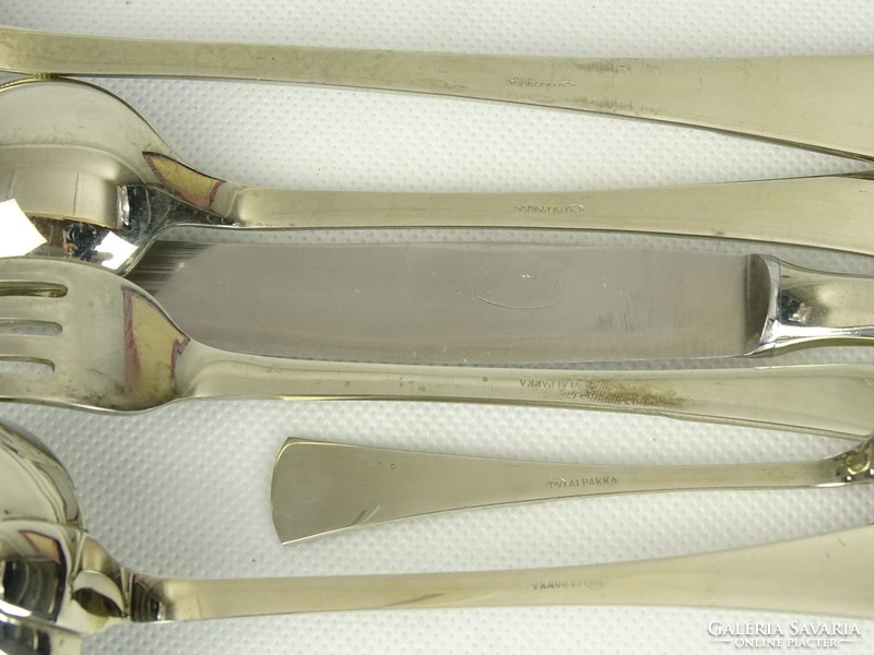 0L455 old 6-person alpaca cutlery set