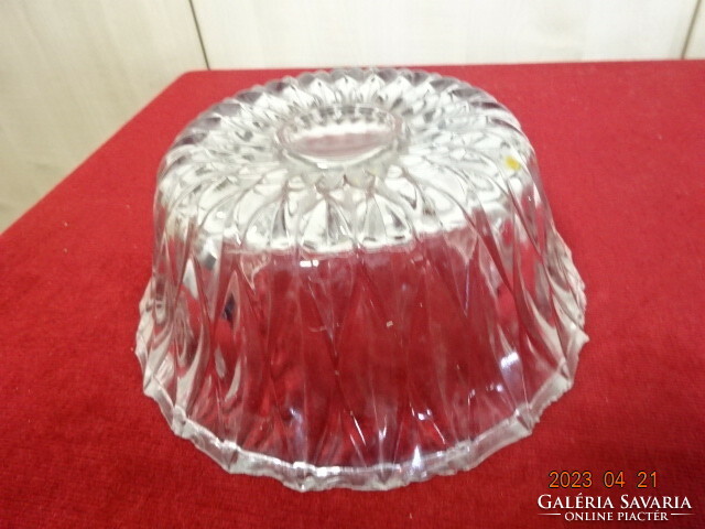 Polished glass bowl, diameter 21 cm. Jokai.