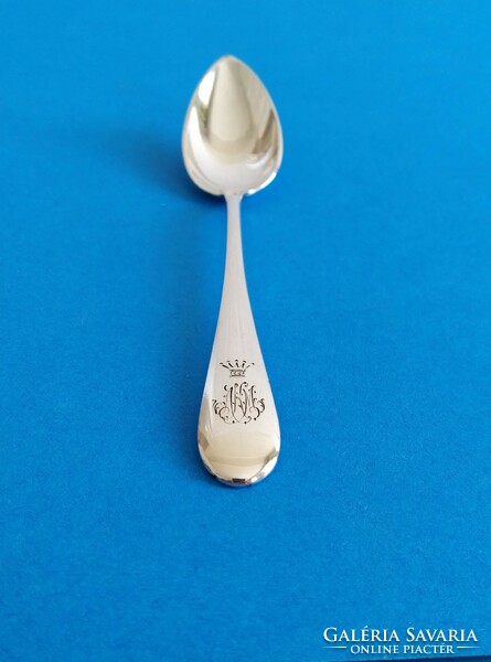 Silver 12-piece tea spoon noble mark + monogram