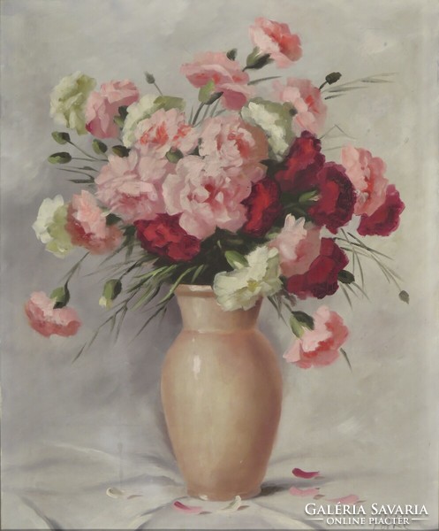 Tóth e. Marked Hungarian artist 1970 k: flowers