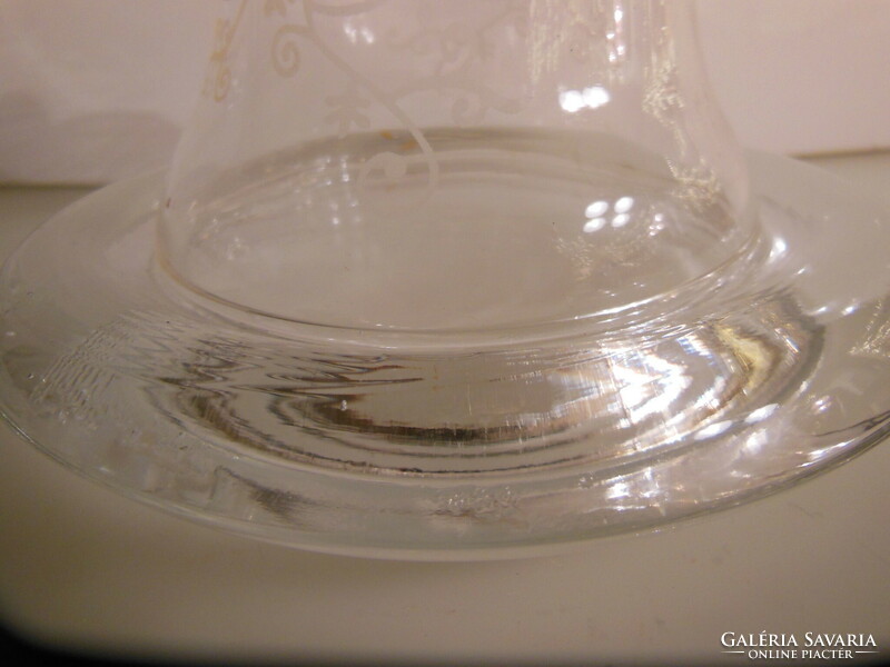 Cookie jar - crystal - 75 dkg - 15 x 13 cm - engraved - Austrian - flawless