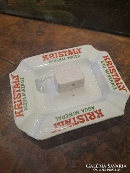 Crystal water porcelain advertising ashtray