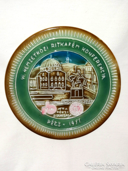 Zsolnay 1977-es limitált emlék tányér,  falitányér