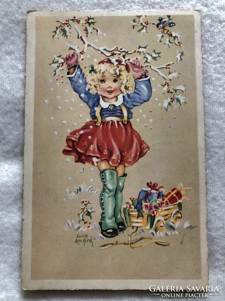 Antique, old postcard -6.