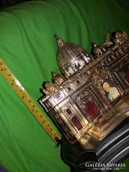 Régi olasz éjjeli asztali hangulatlámpa RÓMA VATIKÁN pápai palota II. János Pál a képek szerint