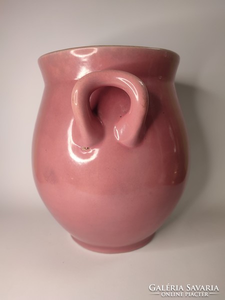 Antique rare marked Zsolnay pink greasy barrel in perfect condition