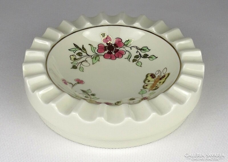 1M794 Zsolnay buttery porcelain ashtray with a butterfly pattern