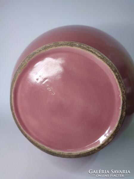 Antique rare marked Zsolnay pink greasy barrel in perfect condition