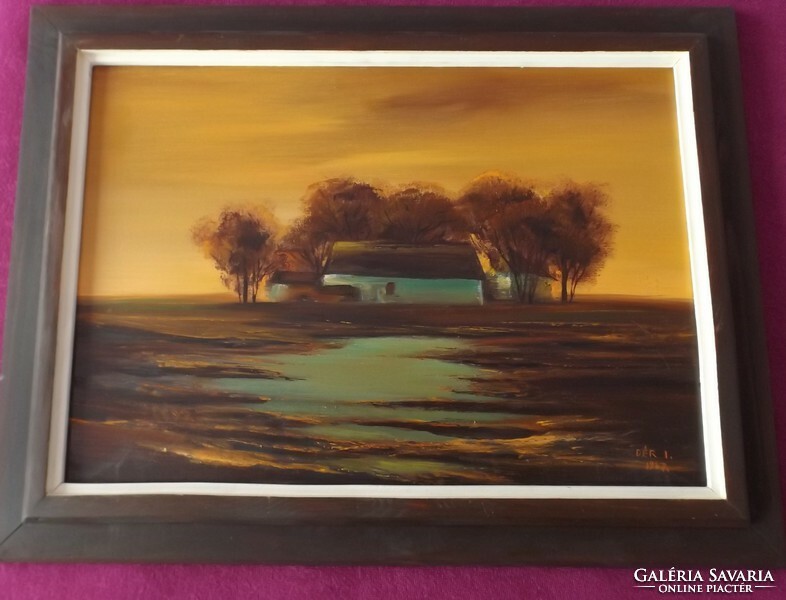 Action!!! István Dér: farm in autumn - picture gallery. Auctioned, sold: 120e - 160e ft.