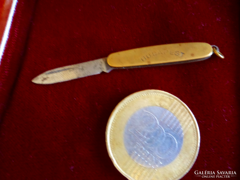 Mini zsebkés réz markolatta 3,5 cm összezárt állapotban