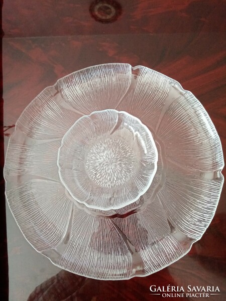 1 Arcoroc France French glass serving bowl (for cake) + 1 Arcoroc bowl for Mother's Day!