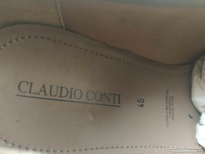 Men's casual leather shoes, claudio conti, size 45, used once