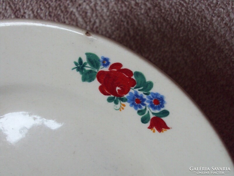 Retro old ceramic plate flower pattern GDR mark East German