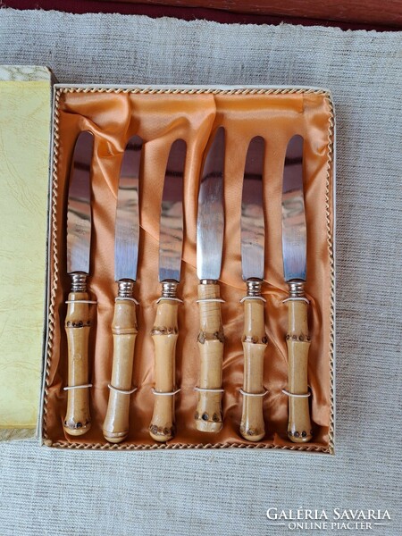 Gyönyörű bambusz nyelű kések kés konyhai kiegészítő