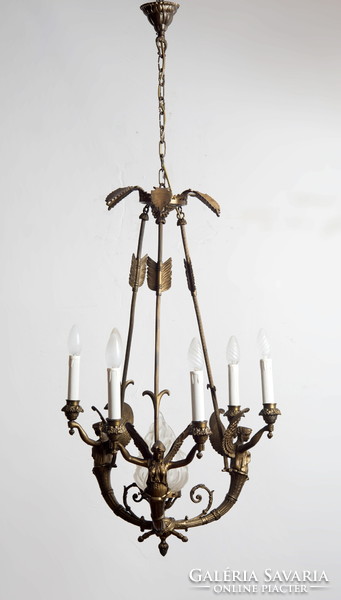 Empire style chandelier with the figure of a Nike goddess