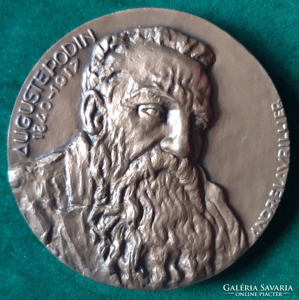 André lavrillier: rodin, bronze commemorative medal