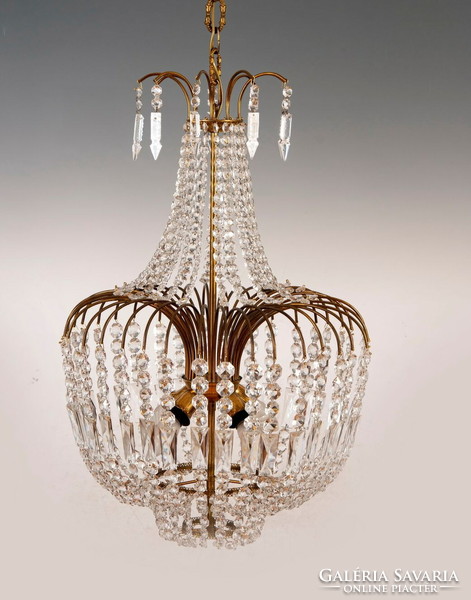 Art deco style crystal chandelier