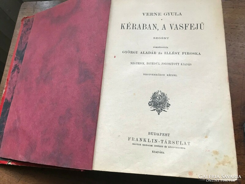Gyula Verne: kéraban, with the title ironhead, novel.