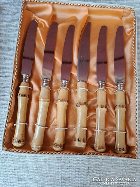 Gyönyörű bambusz nyelű kések kés konyhai kiegészítő